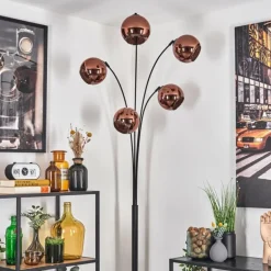 Koyoto Lampadaire Noir, 5 lumières