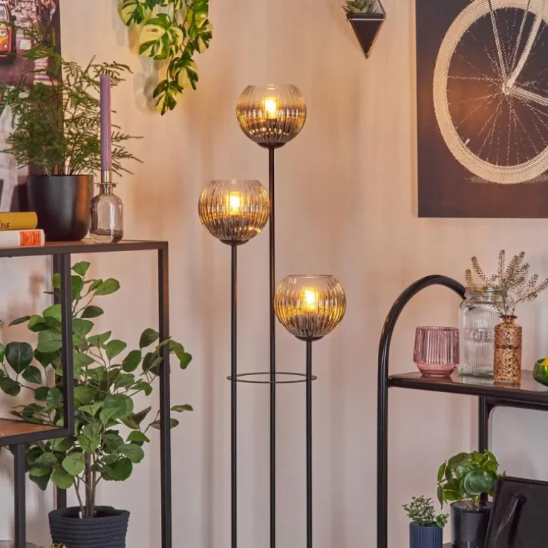 Koyoto Lampadaire Noir, 3 lumières