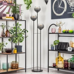 Koyoto Lampadaire Noir, 3 lumières
