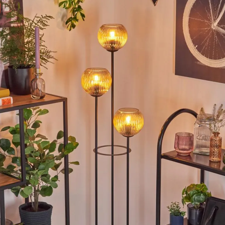 Koyoto Lampadaire Noir, 3 lumières