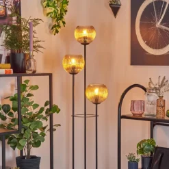 Koyoto Lampadaire Noir, 3 lumières