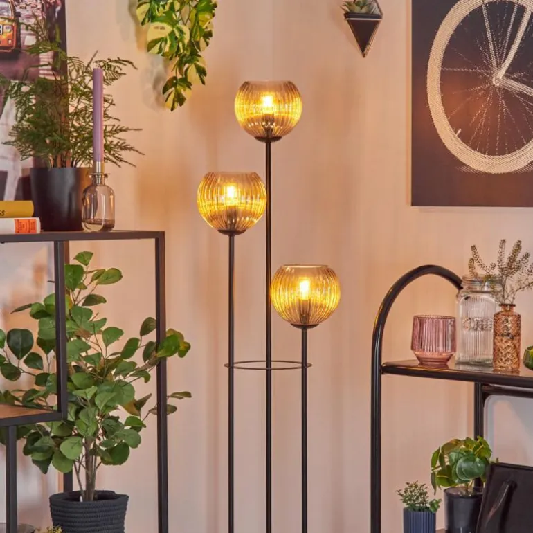 Koyoto Lampadaire Noir, 3 lumières