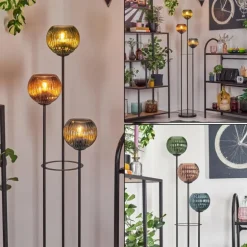 Koyoto Lampadaire Noir, 3 lumières