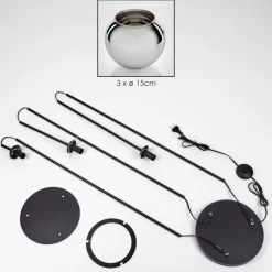Koyoto Lampadaire Noir, 3 lumières