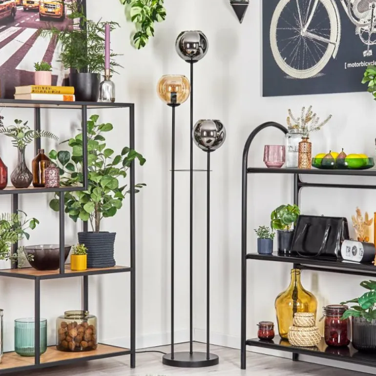 Koyoto Lampadaire Noir, 3 lumières
