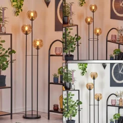 Koyoto Lampadaire Noir, 3 lumières
