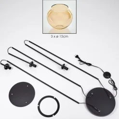 Koyoto Lampadaire Noir, 3 lumières