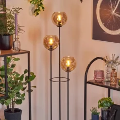 Koyoto Lampadaire Noir, 3 lumières