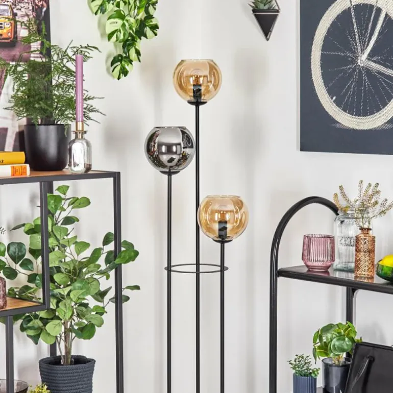 Koyoto Lampadaire Noir, 3 lumières