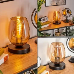 Koyoto Lampe à poser 15 cm Ambre, 1 lumière