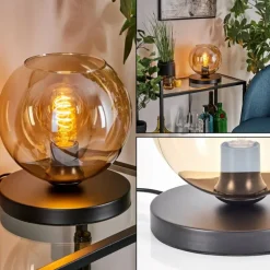 Koyoto Lampe à poser 20 cm Ambre, 1 lumière