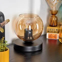Koyoto Lampe à poser 15 cm Ambre, 1 lumière