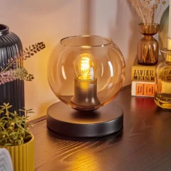 Koyoto Lampe à poser 15 cm Ambre, 1 lumière