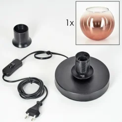 Koyoto Lampe à poser 15 cm Clair, Cuivré, 1 lumière