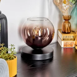 Koyoto Lampe à poser 15 cm Clair, Cuivré, 1 lumière
