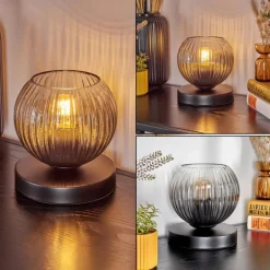 Koyoto Lampe à poser 15 cm Clair, Fumé, 1 lumière