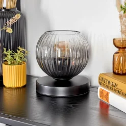 Koyoto Lampe à poser 15 cm Clair, Fumé, 1 lumière