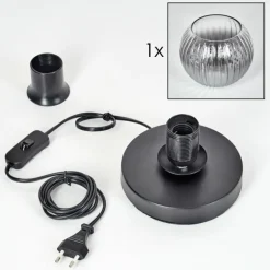Koyoto Lampe à poser 15 cm Clair, Fumé, 1 lumière