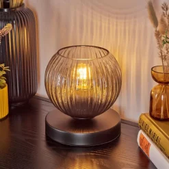 Koyoto Lampe à poser 15 cm Clair, Fumé, 1 lumière