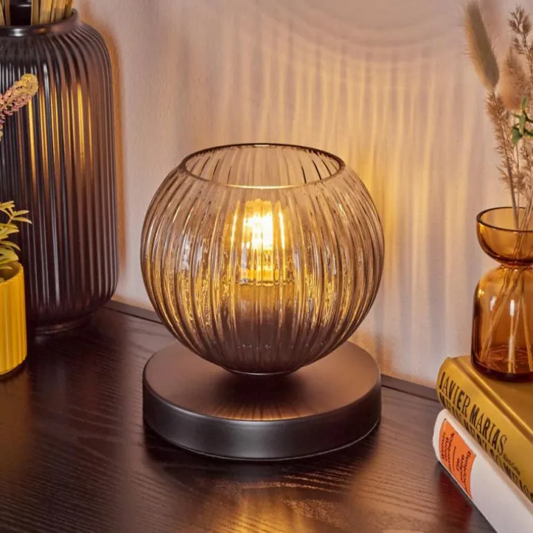Koyoto Lampe à poser 15 cm Clair, Fumé, 1 lumière
