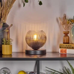 Koyoto Lampe à poser 15 cm Clair, Fumé, 1 lumière