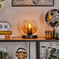 Koyoto Lampe à poser 15 cm Noir, 1 lumière