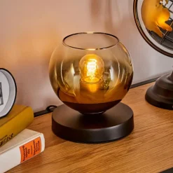 Koyoto Lampe à poser 15 cm Noir, 1 lumière
