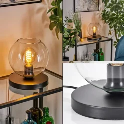 Koyoto Lampe à poser 20 cm Noir, 1 lumière