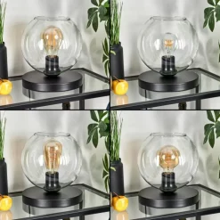 Koyoto Lampe à poser 20 cm Noir, 1 lumière