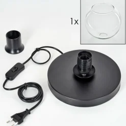 Koyoto Lampe à poser 20 cm Noir, 1 lumière