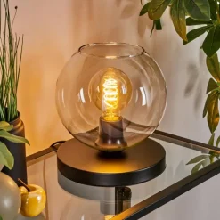 Koyoto Lampe à poser 20 cm Noir, 1 lumière