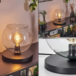 Koyoto Lampe à poser 25 cm Noir, 1 lumière