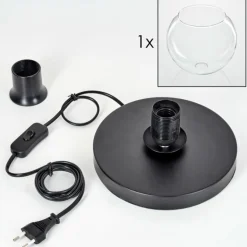 Koyoto Lampe à poser 25 cm Noir, 1 lumière
