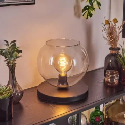 Koyoto Lampe à poser 25 cm Noir, 1 lumière