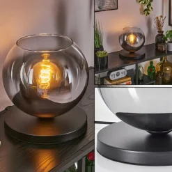 Koyoto Lampe à poser 25 cm Noir, 1 lumière