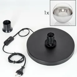 Koyoto Lampe à poser 25 cm Noir, 1 lumière