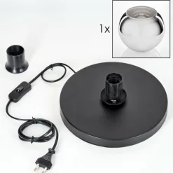 Koyoto Lampe à poser 25 cm Noir, 1 lumière