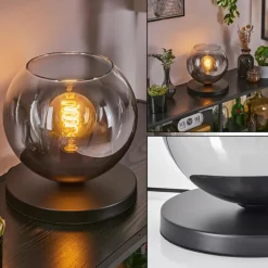 Koyoto Lampe à poser 25 cm Noir, 1 lumière
