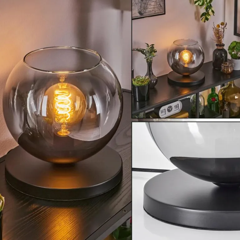 Koyoto Lampe à poser 25 cm Noir, 1 lumière