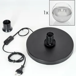 Koyoto Lampe à poser 25 cm Noir, 1 lumière