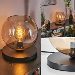 Koyoto Lampe à poser 25 cm Noir, 1 lumière