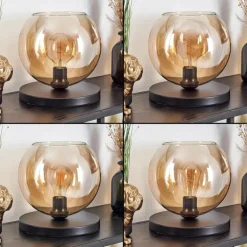 Koyoto Lampe à poser 25 cm Noir, 1 lumière
