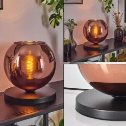 Koyoto Lampe à poser 25 cm Noir, 1 lumière