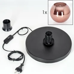 Koyoto Lampe à poser 25 cm Noir, 1 lumière