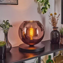 Koyoto Lampe à poser 25 cm Noir, 1 lumière