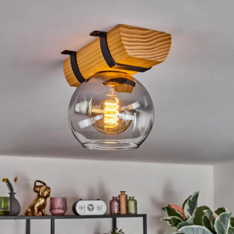Koyoto Plafonnier, Boule lumineuse Écru, Noir, 1 lumière