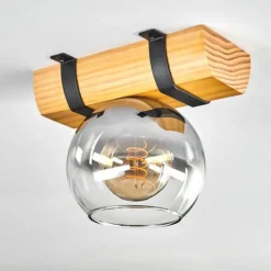 Koyoto Plafonnier, Boule lumineuse Écru, Noir, 1 lumière