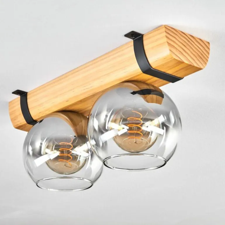 Koyoto Plafonnier, Boule lumineuse Écru, Noir, 2 lumières
