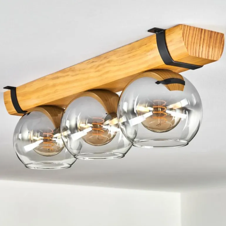 Koyoto Plafonnier, Boule lumineuse Écru, Noir, 3 lumières
