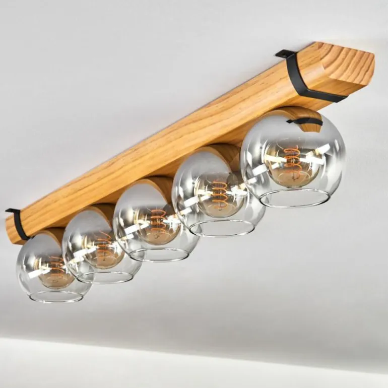 Koyoto Plafonnier, Boule lumineuse Écru, Noir, 5 lumières